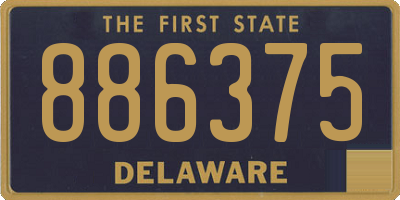 DE license plate 886375