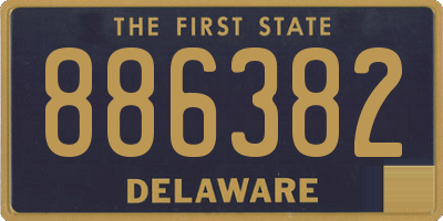 DE license plate 886382