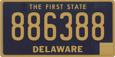 DE license plate 886388