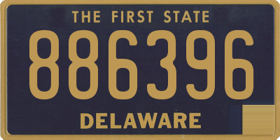 DE license plate 886396
