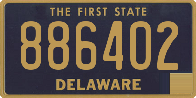 DE license plate 886402