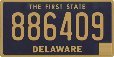 DE license plate 886409