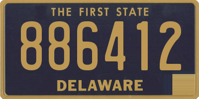 DE license plate 886412