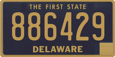 DE license plate 886429