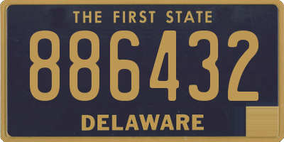 DE license plate 886432
