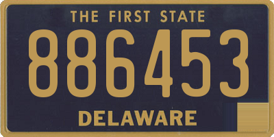 DE license plate 886453