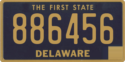 DE license plate 886456