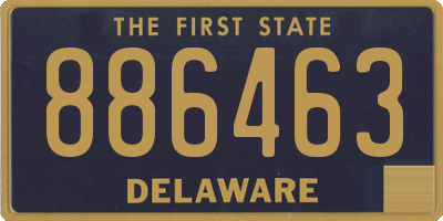 DE license plate 886463