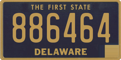 DE license plate 886464