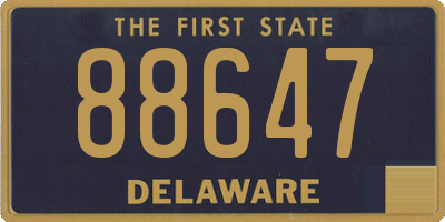 DE license plate 88647