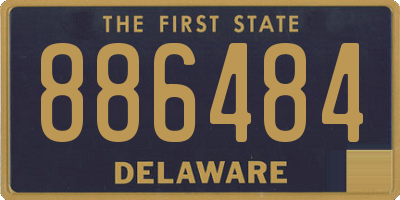 DE license plate 886484