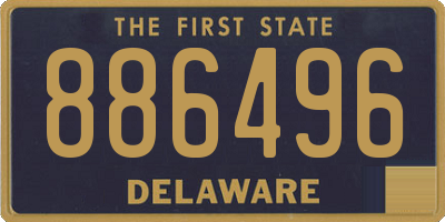 DE license plate 886496