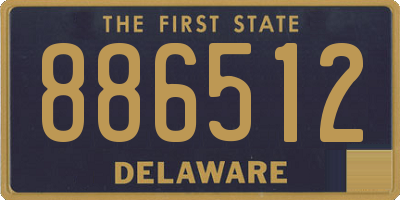 DE license plate 886512