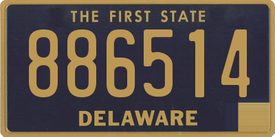 DE license plate 886514