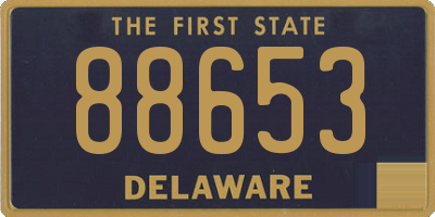 DE license plate 88653