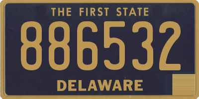 DE license plate 886532
