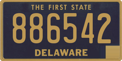 DE license plate 886542