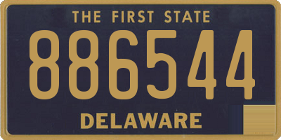DE license plate 886544