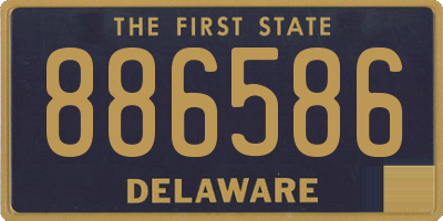 DE license plate 886586