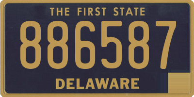 DE license plate 886587