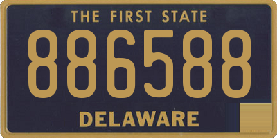 DE license plate 886588