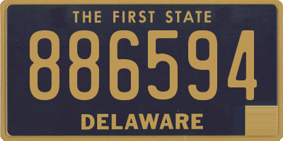 DE license plate 886594