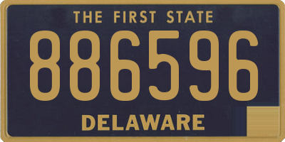 DE license plate 886596
