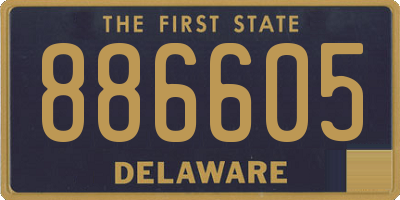 DE license plate 886605