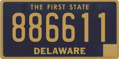 DE license plate 886611