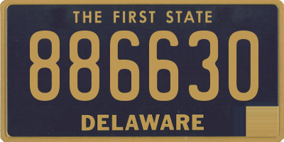 DE license plate 886630