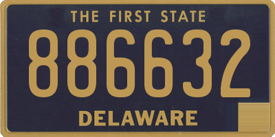 DE license plate 886632