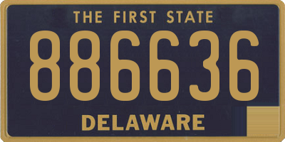 DE license plate 886636