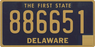 DE license plate 886651