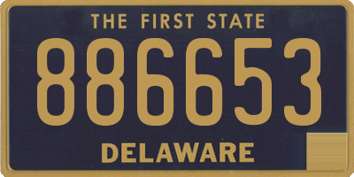 DE license plate 886653
