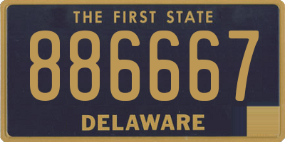 DE license plate 886667