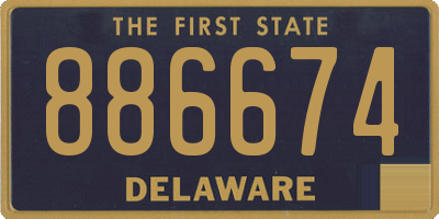 DE license plate 886674