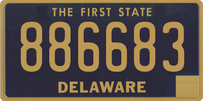 DE license plate 886683