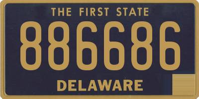 DE license plate 886686