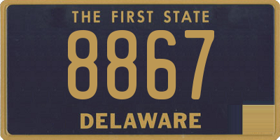 DE license plate 8867