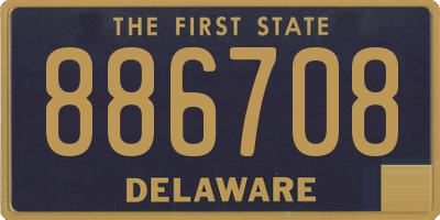 DE license plate 886708
