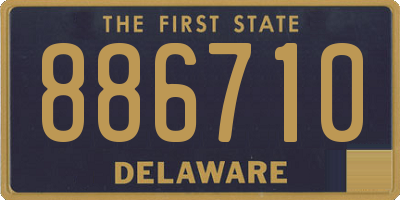 DE license plate 886710