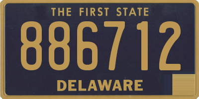 DE license plate 886712