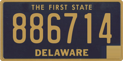 DE license plate 886714