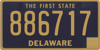 DE license plate 886717