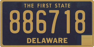 DE license plate 886718