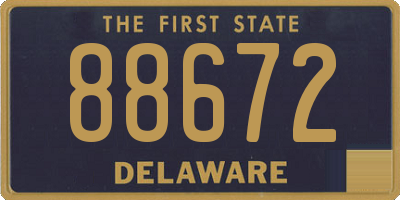 DE license plate 88672