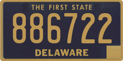 DE license plate 886722