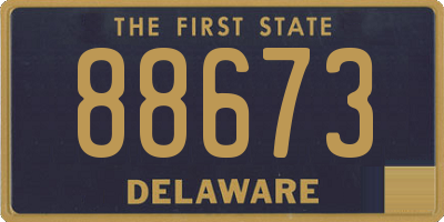 DE license plate 88673