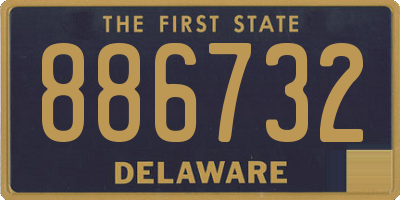 DE license plate 886732