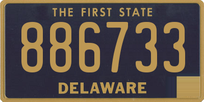 DE license plate 886733